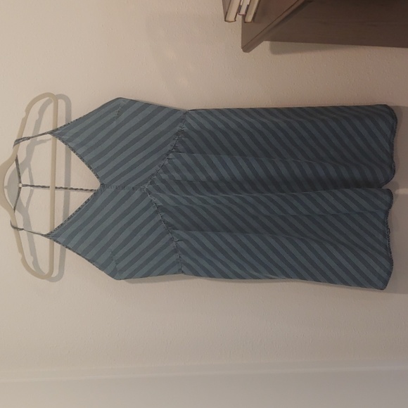 Abercrombie & Fitch Brand denim striped dress size Large Tall - Picture 2 of 13